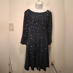 Kate Spade Size 14 Broome Street Leopard Ponte Dress W/pockets